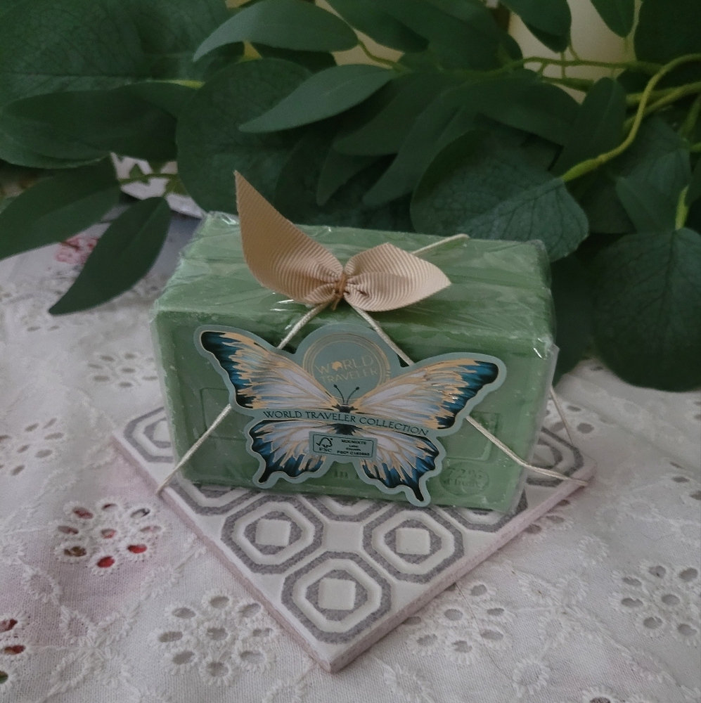 World Traveler Collection Soap Dish With Olive Soap